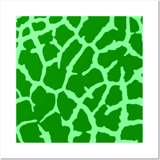 Green Giraffe Print Posters and Art